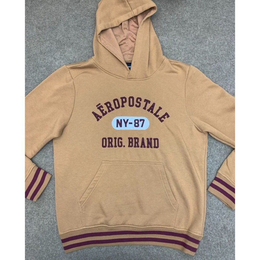 Aeropostale Hoodie Mens XL Embroidered Spellout NY 1987 Relaxed Y2K Pullover